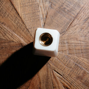 White Marble Taper Candle Holder G462 (8)