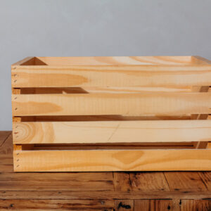 Wood Slat Floral Crate