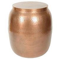 Copper Garden Stool Accent Table