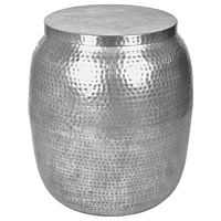 Silver Garden Stool Accent Table