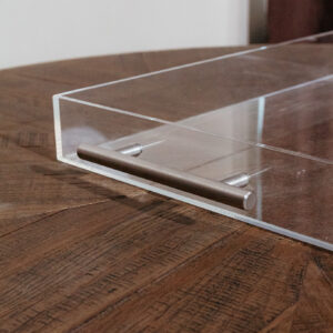 Acrylic Tray W Silver Handles G913 (1)