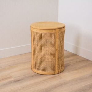 Boho Rattan Accent Table