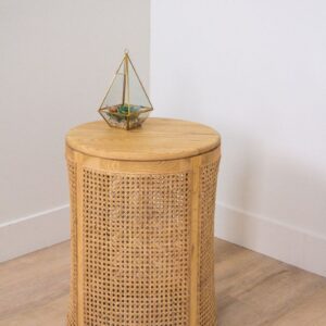 Boho Rattan Accent Table (7)