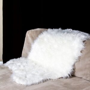 Faux Sheepskin Linen Chair Cover (3)