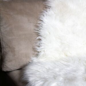 Faux Sheepskin Linen Chair Cover (7)
