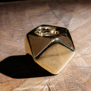 Gold Geometric Tealight Votive G752 (8)