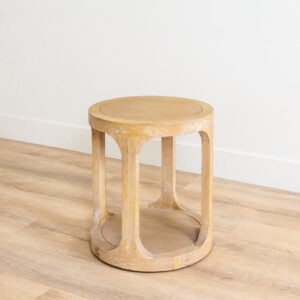 Natural Solid Wood Accent Side Table