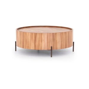 Lunas Wood Drum Coffee Table