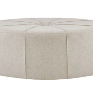 Ivory Oval Ottoman – E328