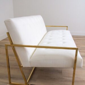 Marilyn Modern Glam Velvet Sofa In Gold And Cream (11)