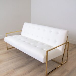 Marilyn Modern Glam Velvet Sofa In Gold And Cream (5)