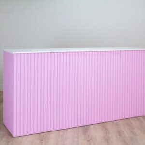 Pink Wood Bar With Bead Board Slatting – Barbie Bar (2)
