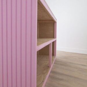 Pink Wood Bar With Bead Board Slatting – Barbie Bar (4)