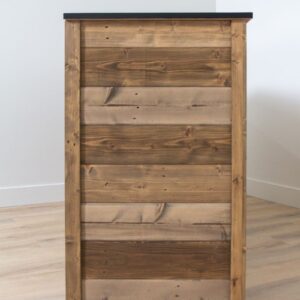 Rustic Wood Barnyard Western Bar In Brown And Black With Natural Wood (3)