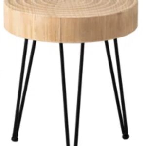 Table Side Nesting Carved Natural F507