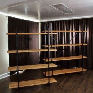 Tall Wood And Iron Shelf (12)