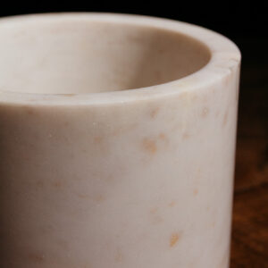 Marble Round White Vase G696 (1)
