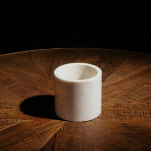 Marble Round White Vase G696 (3)