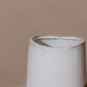 Vase Stone Half Dipped White G708 (8)