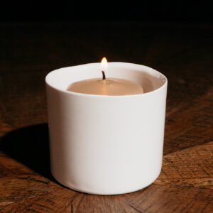 White Ceramic Votive G718 (1)
