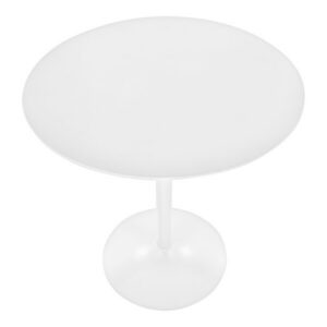Pebble White Adjustable Highboy Table
