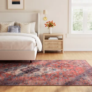 Lisle+Machine+Washable+Persian+Rust+Multicolor+Area+Rug
