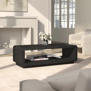 Lonni+47 +Wide+Rectangular+Coffee+Table+in+Black+Grain