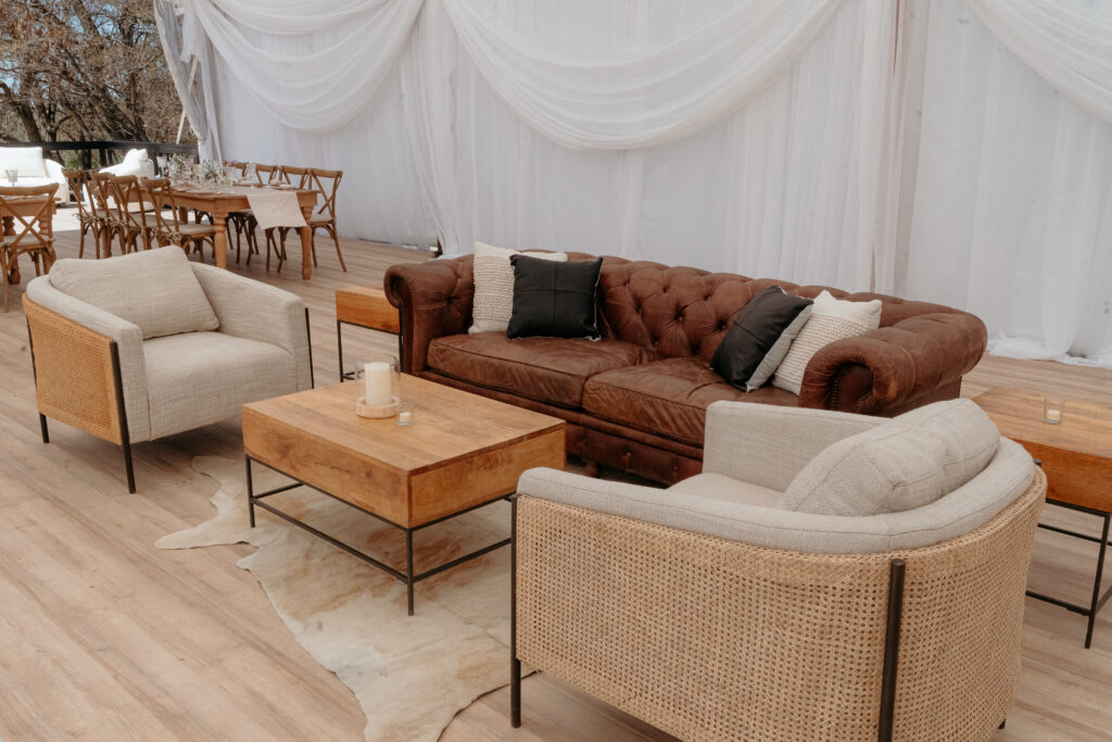 Modern Rustic Mountain Aesthetic Lounge Set for a Modern Event