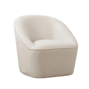 V Chair Boucle Swivel White