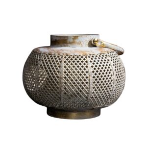 Distressed Bronze Lattice Lantern