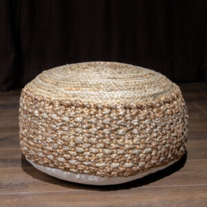 Hand Braided Jute Pouf