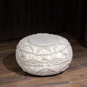 Boho Macrame Pouf