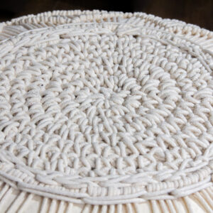 Boho Macrame Pouf