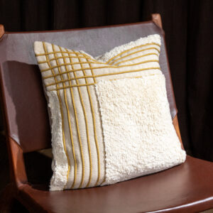 Crosshatch Pattern Tufted Pillow