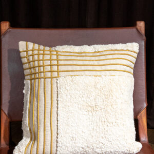 Crosshatch Pattern Tufted Pillow