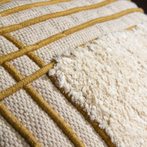 Crosshatch Pattern Tufted Pillow