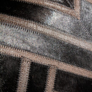 Noir Patchwork Cowhide Pillow