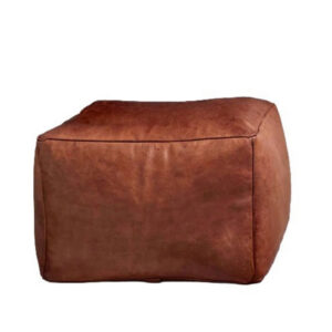 Moroccan Leather Pouf