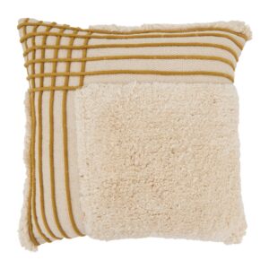 Crosshatch Pattern Tufted Pillow