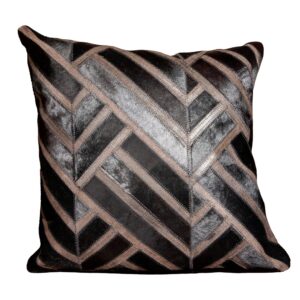Noir Patchwork Cowhide Pillow